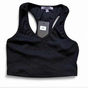 Racerback Cropped Tank Top